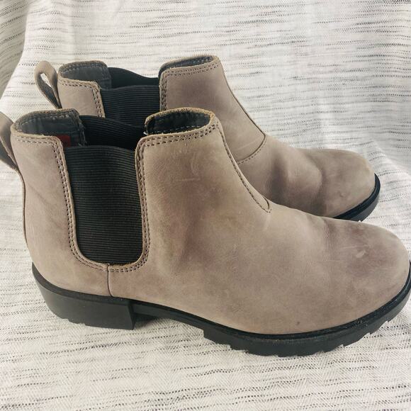 Sorel Emelie II Gray Chelsea Boot Waterproof Heavy Duty Size 7 - Picture 1 of 9